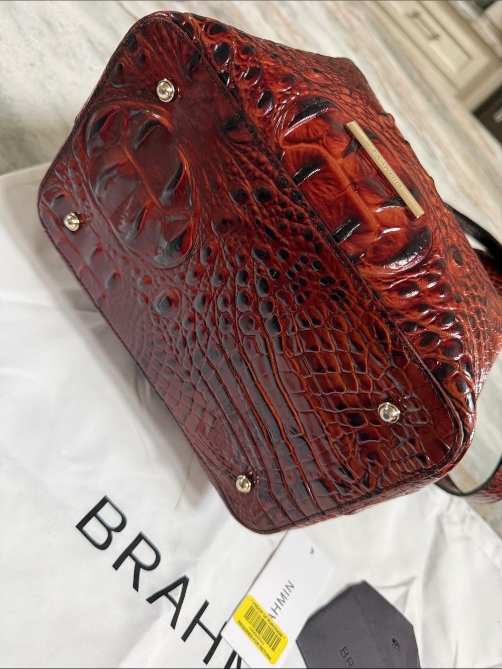 Authentic BRAHMIN AMELIA shoulder bag in pecan Melbourne - Picture 4 of 7